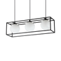 Lámpara colgante Ideal Lux Lingotto negro cristal 3 luces Ø70cm 304144