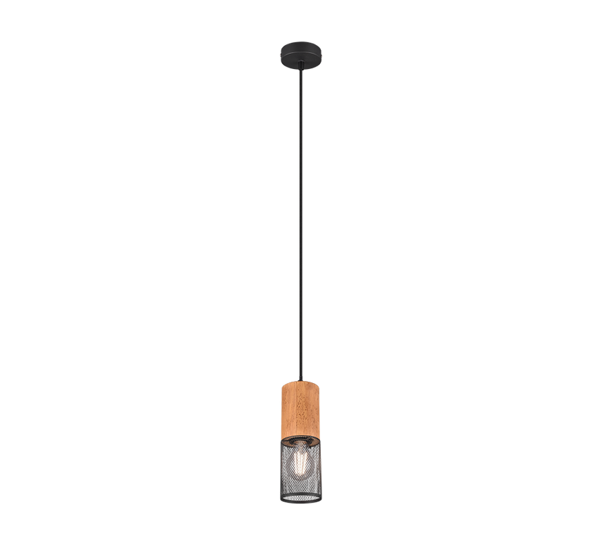 Trio Tosh Black Mat Metal Pendant Lamp 304300132