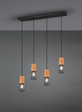 Trio Tosh Black Mat Metal Pendant Lamp 304300432