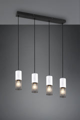 Lámpara de techo colgante Trio Tosh LED black and white 2700K 150cm 304300434