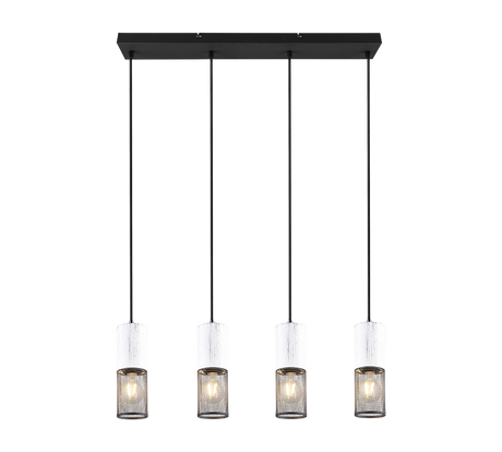 Lámpara de techo colgante Trio Tosh LED black and white 2700K 150cm 304300434