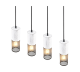 Lámpara de techo colgante Trio Tosh LED black and white 2700K 150cm 304300434
