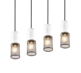 Lámpara de techo colgante Trio Tosh LED black and white 2700K 150cm 304300434