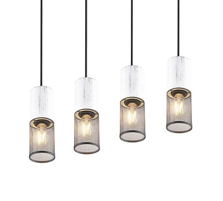 Lámpara de techo colgante Trio Tosh LED black and white 2700K 150cm 304300434