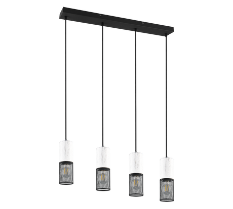 Lámpara de techo colgante Trio Tosh LED black and white 2700K 150cm 304300434
