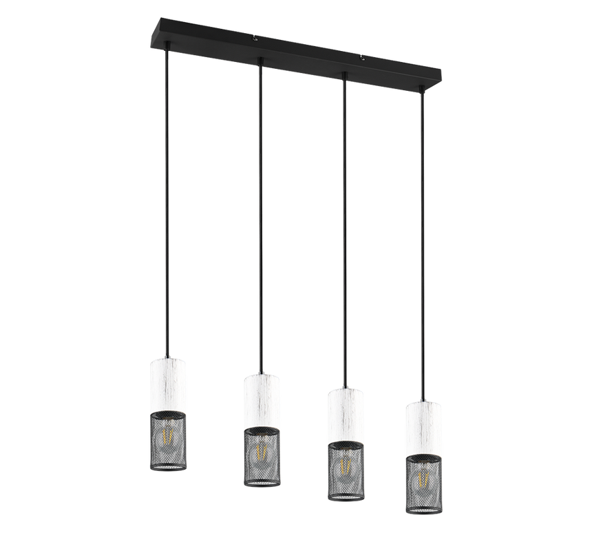 Lámpara de techo colgante Trio Tosh LED black and white 2700K 150cm 304300434