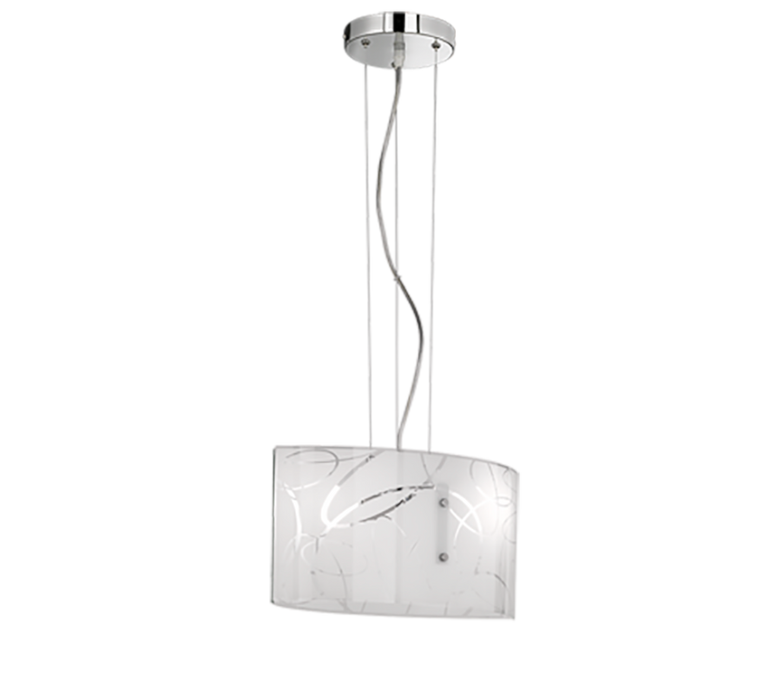 Lámpara de techo colgante Trio Spirelli 2 luces blanco 150cm 304400201