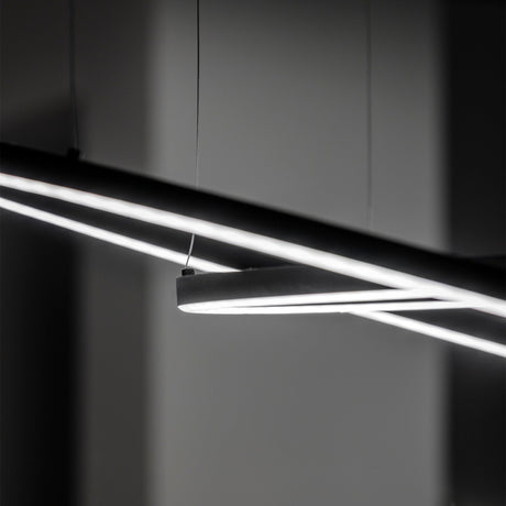 Lámpara colgante Ideal Lux Oracle Slim LED 77W regulable Ø150cm 3000K negro — ref. 304458 (3)