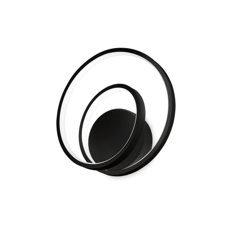 Aplique de pared Ideal Lux Oz negro LED 28W 3000K regulable Ø29cm 304496