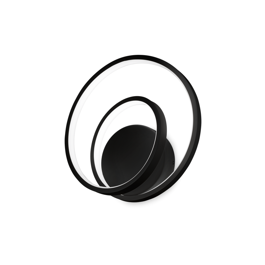 Aplique de pared Ideal Lux Oz negro LED 28W 3000K regulable Ø29cm 304496