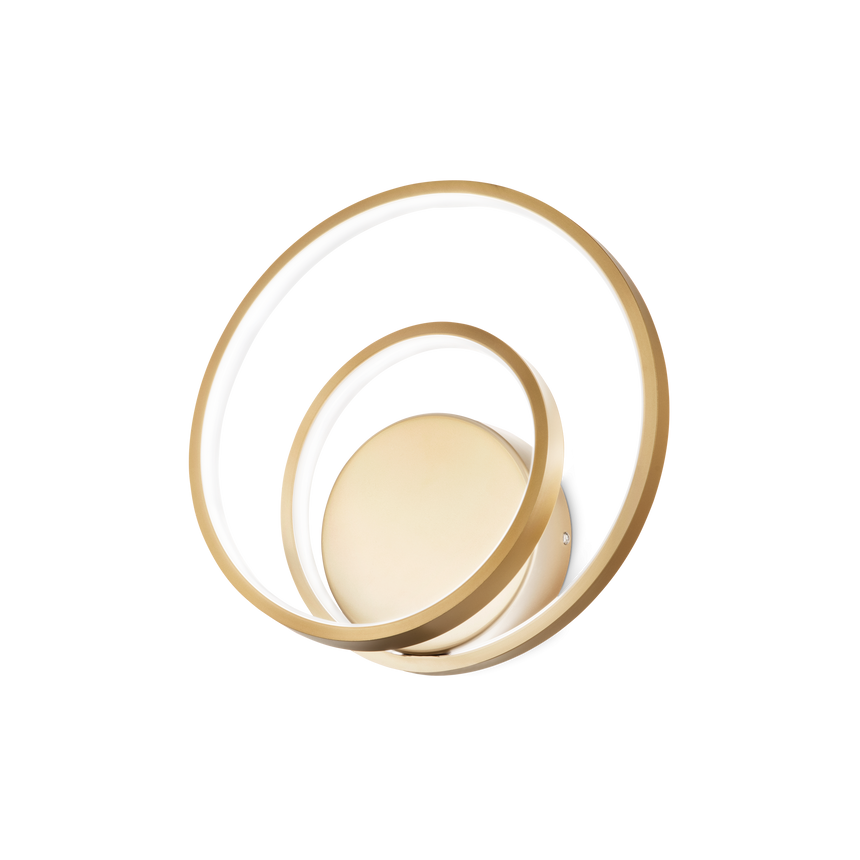 Aplique de pared Ideal Lux Oz latón LED 28W 3000K regulable Ø29cm 304502