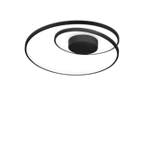 Plafón de techo Ideal Lux Oz negro LED 48W 3000K regulable Ø60cm 304526