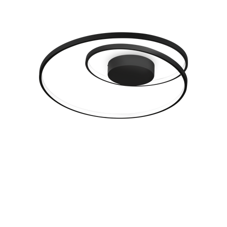 Plafón de techo Ideal Lux Oz negro LED 48W 3000K regulable Ø60cm 304526