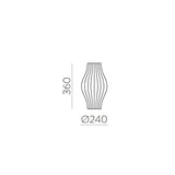 ACB Mirta Table Lamp 3054/35 White, LED E27 15W, I, Cable Switch S30540B