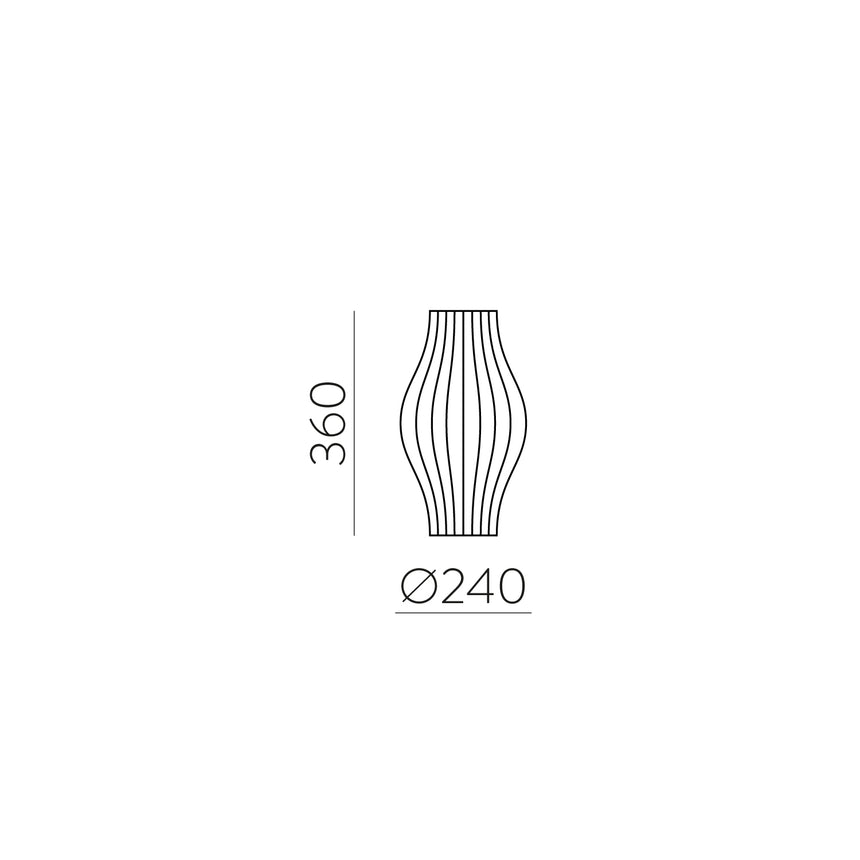 ACB Mirta Table Lamp 3054/35 White, LED E27 15W, I, Cable Switch S30540B