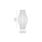 ACB Mirta Sobremesa 3054/70 Piedra, LED E27 15W, I, Interruptor de cable S30542PI
