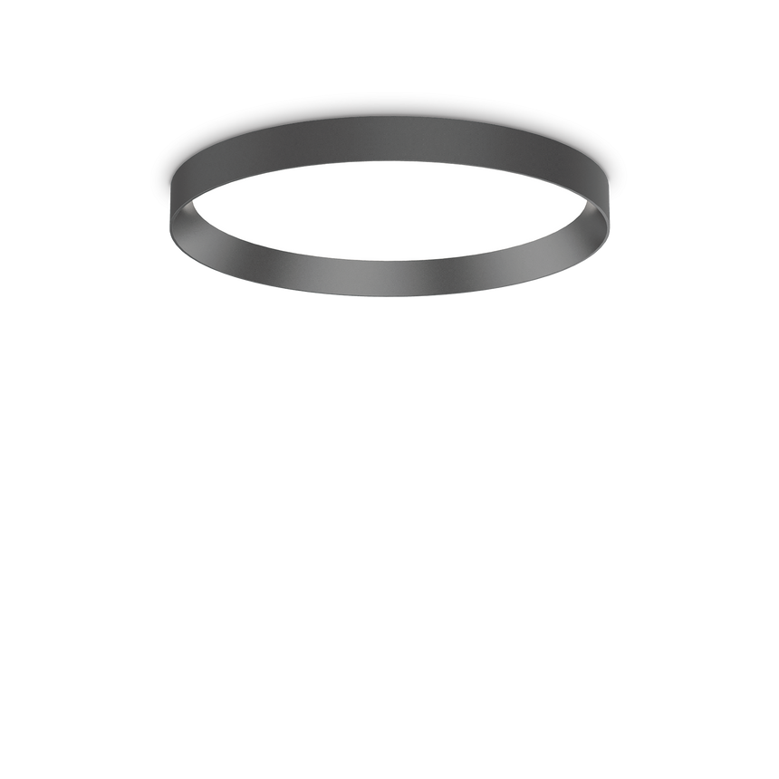 Plafón de techo Ideal Lux Fly negro LED 26W Ø45cm 306599