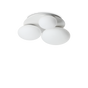 Plafón de techo Ideal Lux Ninfea cristal 3 luces 45W 46cm blanco — ref. 306964 (1)
