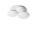 Plafón de techo Ideal Lux Ninfea cristal 3 luces 45W 46cm blanco — ref. 306964 (1)