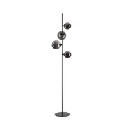Lámpara de pie Ideal Lux Perlage fumé cristal 4 luces 60W 164cm 306988