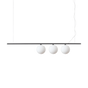 Lámpara colgante Ideal Lux Perline negro cristal 3 luces 120W Ø120,5cm 307008