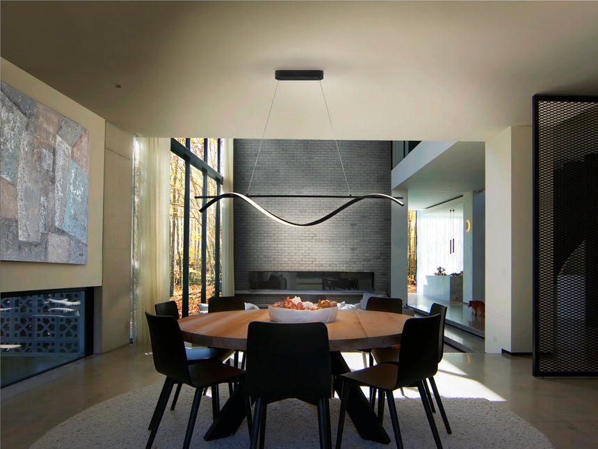 Lámpara de techo colgante Schuller Boa negro CCT con ma