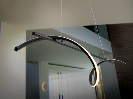 Lámpara de techo colgante Schuller Boa negro CCT con ma - ambiente