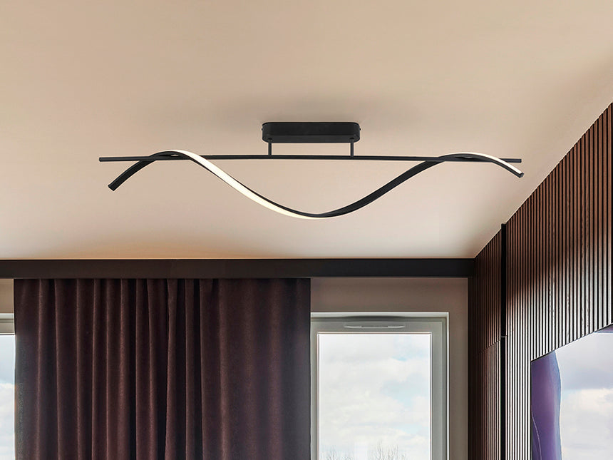 Schuller Boa Modern Ceiling Light Black 307642