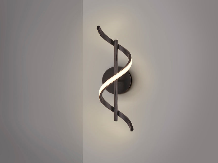 Plafón/Aplique de pared Schuller Boa LED negro 3000K 30 - ambiente