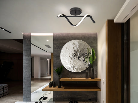 Plafón/Aplique de pared Schuller Boa LED negro 3000K vista 5