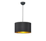 Trio Hostel Black mat textile hanging lamp 308200179