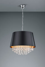 Lámpara de techo colgante Trio Loreley 3 luces cromo 150cm 309300302
