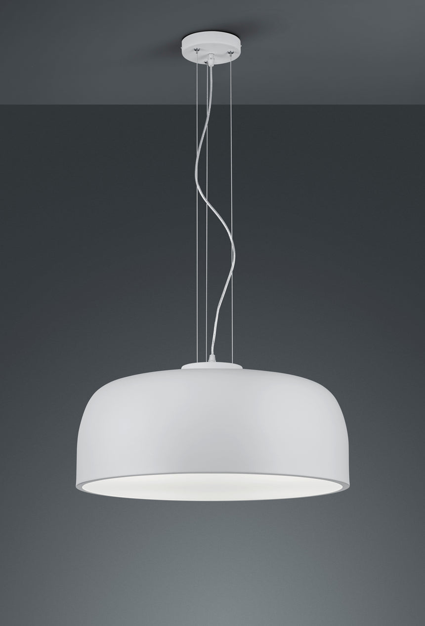 Trio Baron White Mat Metal Pendant Lamp 309800431
