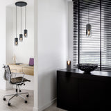 Trio Robin Black Mat Metal Pendant Lamp 310600132