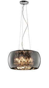 Lámpara de techo colgante Trio Vapore 5 luces vidrio cromo 150cm 3