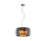 Lámpara de techo colgante Trio Vapore 5 luces vidrio cromo 150cm 3