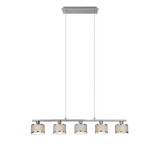 Lámpara de techo colgante Trio Kaprun LED cromo 2700K 150cm 311600506