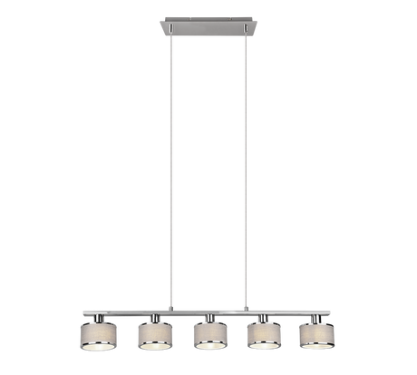 Lámpara de techo colgante Trio Kaprun LED cromo 2700K 150cm 311600506