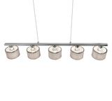 Lámpara de techo colgante Trio Kaprun LED cromo 2700K 150cm 311600506