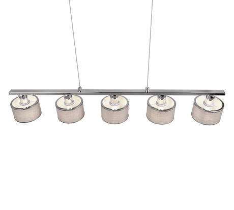 Lámpara de techo colgante Trio Kaprun LED cromo 2700K 150cm 311600506