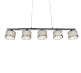 Lámpara de techo colgante Trio Kaprun LED cromo 2700K 150cm 311600506