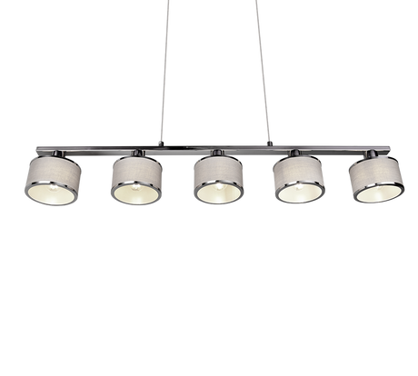 Lámpara de techo colgante Trio Kaprun LED cromo 2700K 150cm 311600506