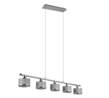 Lámpara de techo colgante Trio Kaprun LED cromo 2700K 150cm 311600506