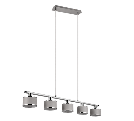 Lámpara de techo colgante Trio Kaprun LED cromo 2700K 150cm 311600506