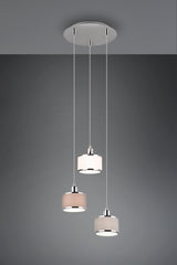 Lámpara de techo colgante Trio Kaprun LED cromo 2700K 150cm 311630306