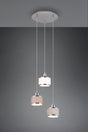 Lámpara de techo colgante Trio Kaprun LED cromo 2700K 150cm 311630306