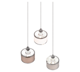 Lámpara de techo colgante Trio Kaprun LED cromo 2700K 150cm 311630306