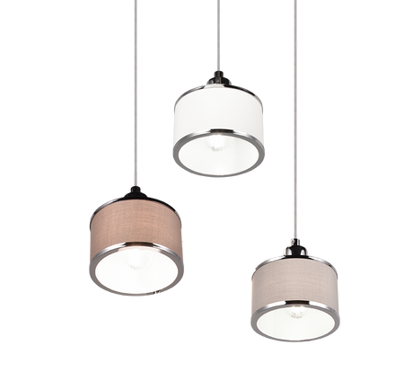 Lámpara de techo colgante Trio Kaprun LED cromo 2700K 150cm 311630306