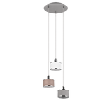 Lámpara de techo colgante Trio Kaprun LED cromo 2700K 150cm 311630306