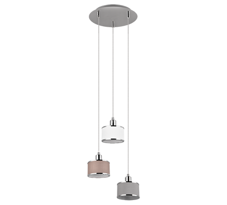 Lámpara de techo colgante Trio Kaprun LED cromo 2700K 150cm 311630306